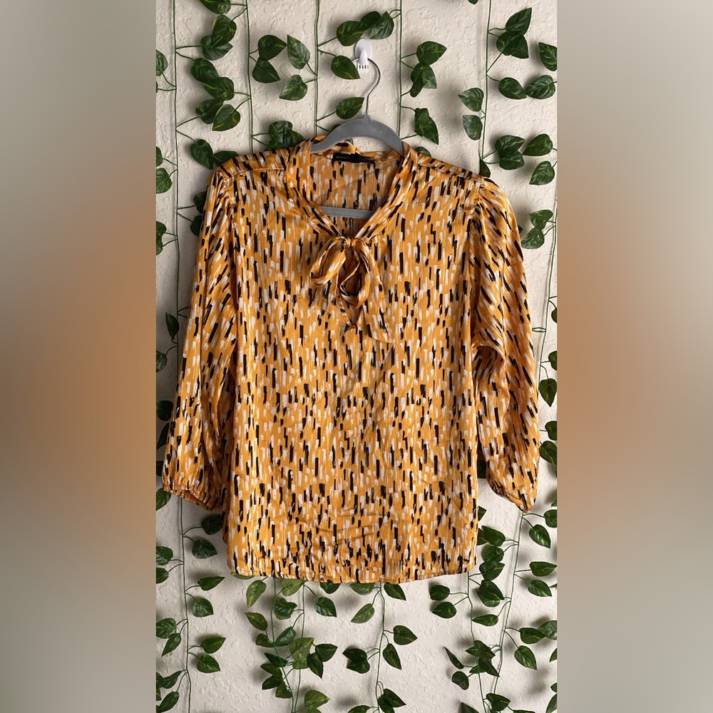 Yellow Patterned Women's Top